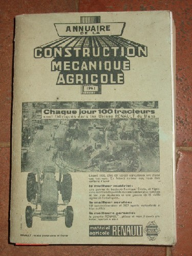 Annuaire de la Construction Mécanique Agricole 1961.
