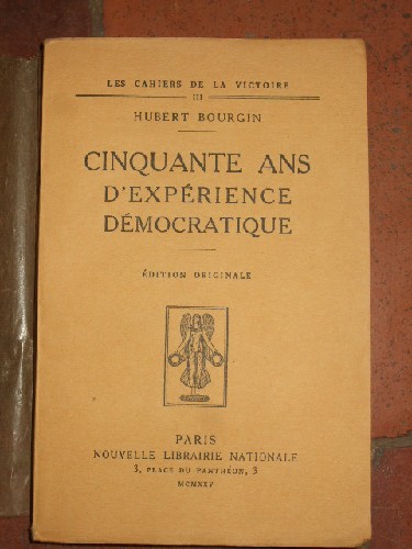 Cinquante ans d'expérience démocratique. 1874-1924.