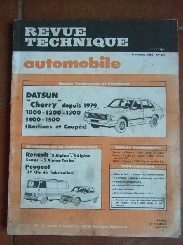 Datsun  Cherry depuis 1979 1000-1200-1300-1400-1500 Berlines et
