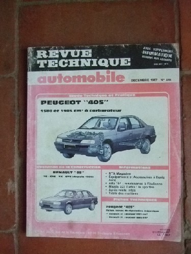 Peugeot 405 1580 et 195 cm3  carburateur - renault 25 TS-GTS-TX