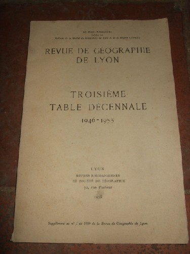 Troisime tabel dcennale. 1946-1955.