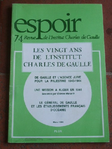 Revue de l'Institut Charles de Gaulle n 74