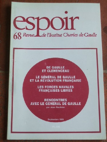 Revue de l'Institut Charles de Gaulle n 68