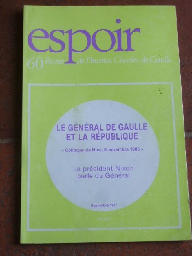 Revue de l'Institut Charles de Gaulle n 60
