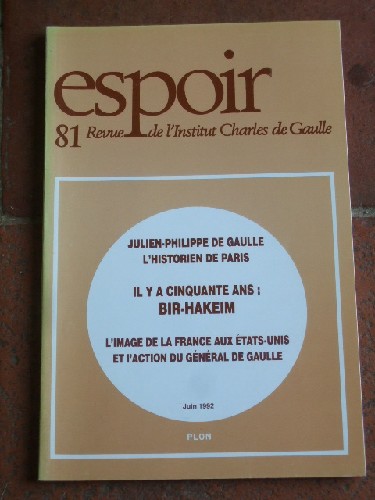 Revue de l'Institut Charles de Gaulle n 81