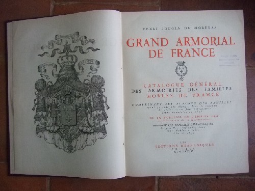 Grand armorial de France (Tome I seul) . Catalogue général des a