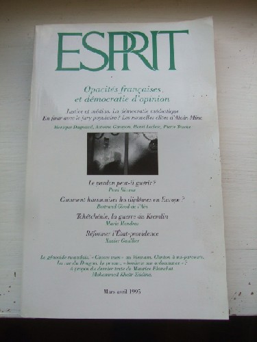 Esprit n° 3-4 - Mars-Avril 1995- Opacités françaises et démocrat