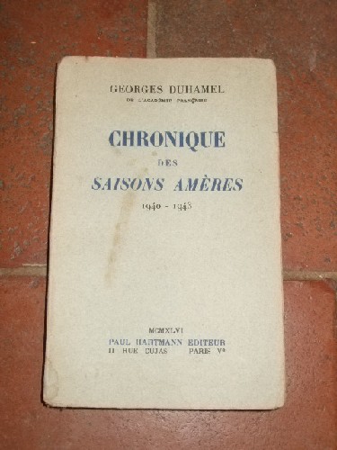 Chroniques des saisons amres 1940-1943.